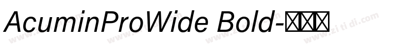 AcuminProWide Bold字体转换